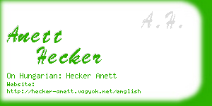 anett hecker business card